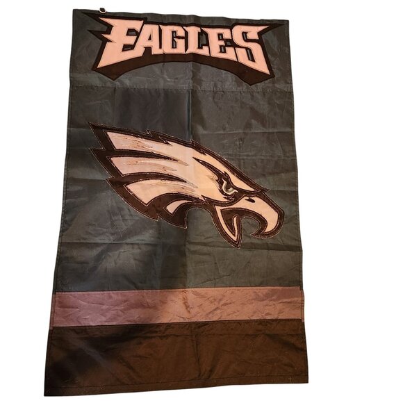 Philadelphia Eagles Outdoor Flag Banner 44"x28" Nylon Green & Black Sports - Picture 2 of 6